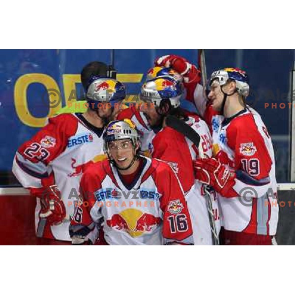 Harand (16) at sixth game of the Final of EBEL league between ZM Olimpija and Red Bulls Salzburg, played in Ljubljana 25.3.2008. Red Bulls Salzburg won the game 3:2 and series 4:2 and became Champions of EBEL league. Photo by Ales Fevzer 