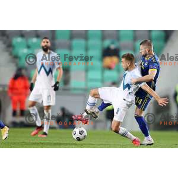 Sandi Lovric of Slovenia in action during UEFA Nations League 2021 football match between Slovenia and Kosovo in SRC Stozice, Ljubljana on November 15, 2020