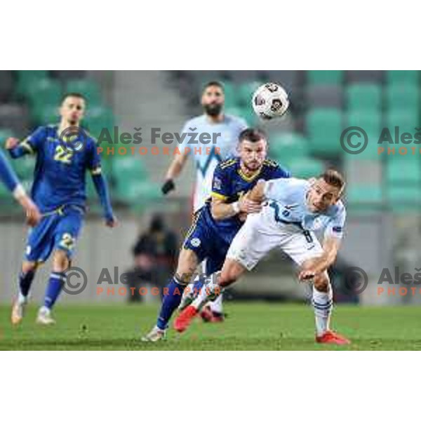 Sandi Lovric of Slovenia in action during UEFA Nations League 2021 football match between Slovenia and Kosovo in SRC Stozice, Ljubljana on November 15, 2020
