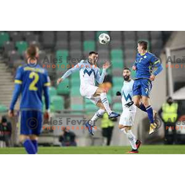 Amadej Vetrih of Slovenia in action during UEFA Nations League 2021 football match between Slovenia and Kosovo in SRC Stozice, Ljubljana on November 15, 2020