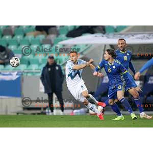 Sandi Lovric of Slovenia in action during UEFA Nations League 2021 football match between Slovenia and Kosovo in SRC Stozice, Ljubljana on November 15, 2020
