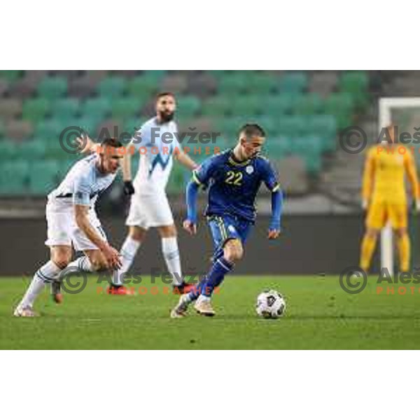 Jasmin Kurtic of Slovenia in action during UEFA Nations League 2021 football match between Slovenia and Kosovo in SRC Stozice, Ljubljana on November 15, 2020