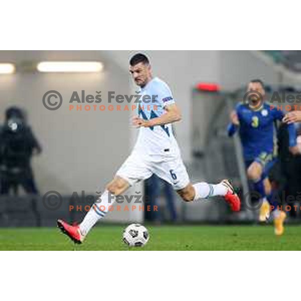 Haris Vuckic of Slovenia in action during UEFA Nations League 2021 football match between Slovenia and Kosovo in SRC Stozice, Ljubljana on November 15, 2020