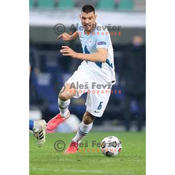 Haris Vuckic of Slovenia in action during UEFA Nations League 2021 football match between Slovenia and Kosovo in SRC Stozice, Ljubljana on November 15, 2020