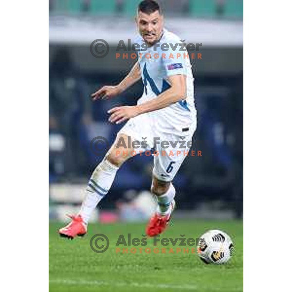 Haris Vuckic of Slovenia in action during UEFA Nations League 2021 football match between Slovenia and Kosovo in SRC Stozice, Ljubljana on November 15, 2020