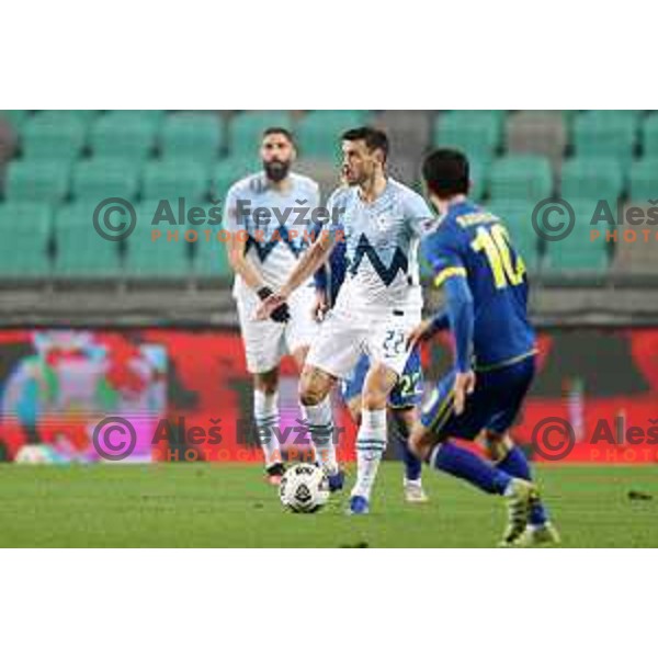 Amadej Vetrih of Slovenia in action during UEFA Nations League 2021 football match between Slovenia and Kosovo in SRC Stozice, Ljubljana on November 15, 2020