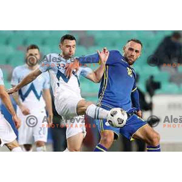Amadej Vetrih of Slovenia in action during UEFA Nations League 2021 football match between Slovenia and Kosovo in SRC Stozice, Ljubljana on November 15, 2020