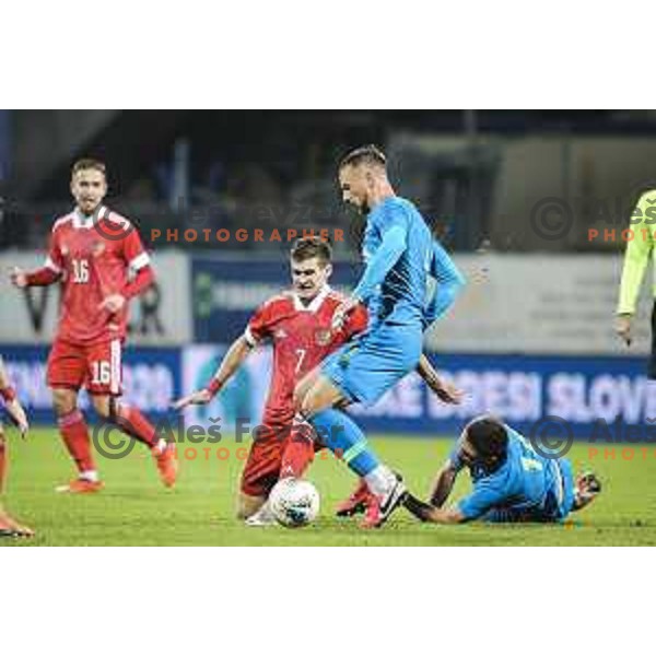David Brekalo in action during U21 friendly football match between Slovenia and Russia in Ljudski vrt, Maribor, Slovenia on November 17, 2020