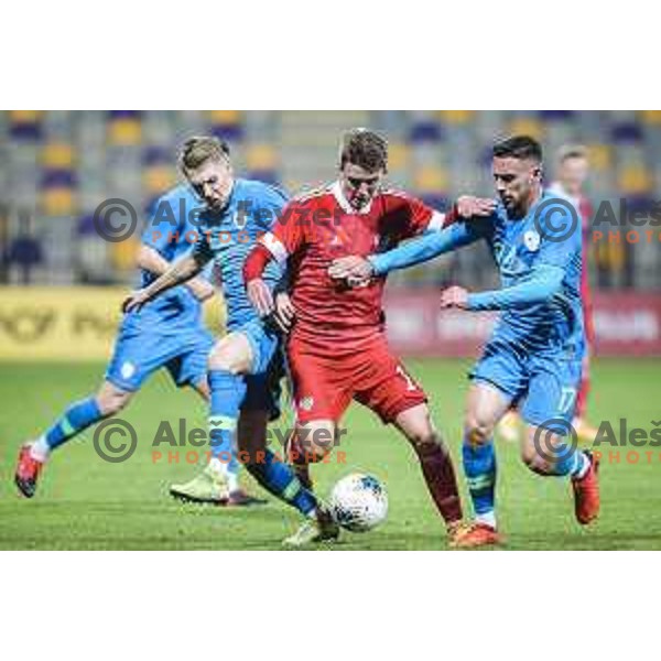 Aljosa Matko in action during U21 friendly football match between Slovenia and Russia in Ljudski vrt, Maribor, Slovenia on November 17, 2020