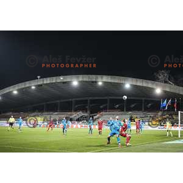 in action during U21 friendly football match between Slovenia and Russia in Ljudski vrt, Maribor, Slovenia on November 17, 2020