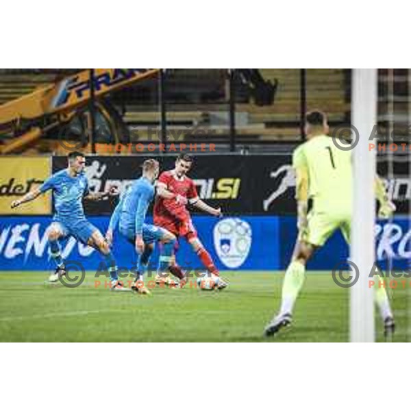 Alexander Lomovitskiy of Russia in action during U21 friendly football match between Slovenia and Russia in Ljudski vrt, Maribor, Slovenia on November 17, 2020