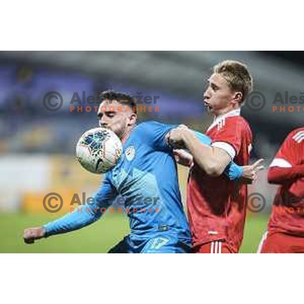 Aljosa Matko in action during U21 friendly football match between Slovenia and Russia in Ljudski vrt, Maribor, Slovenia on November 17, 2020