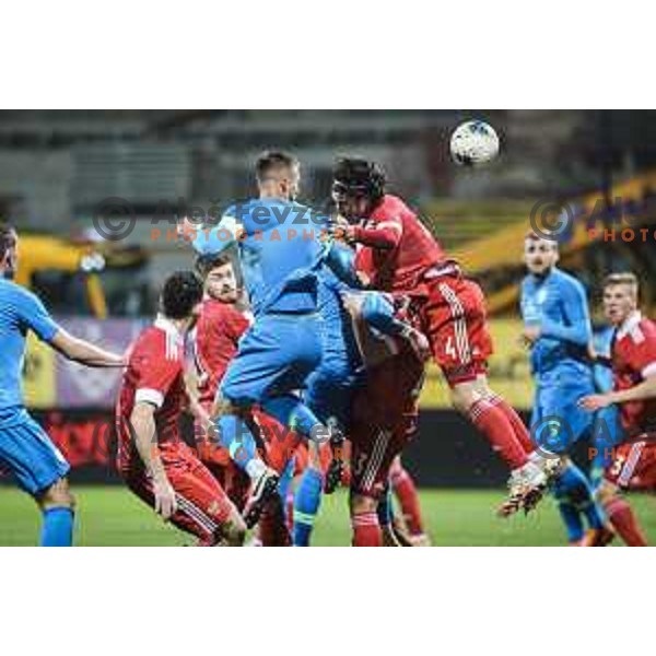 in action during U21 friendly football match between Slovenia and Russia in Ljudski vrt, Maribor, Slovenia on November 17, 2020