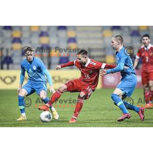 Daniil Kulikov of Russia in action during U21 friendly football match between Slovenia and Russia in Ljudski vrt, Maribor, Slovenia on November 17, 2020