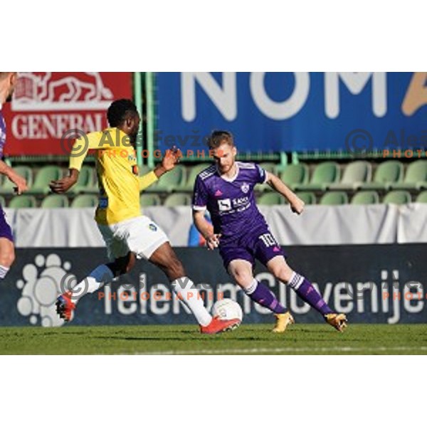 Rudi Pozeg Vancas in action during Prva Liga Telekom Slovenije 2020-2021 football match between Bravo and Maribor in Ljubljana, Slovenia on November 21, 2020