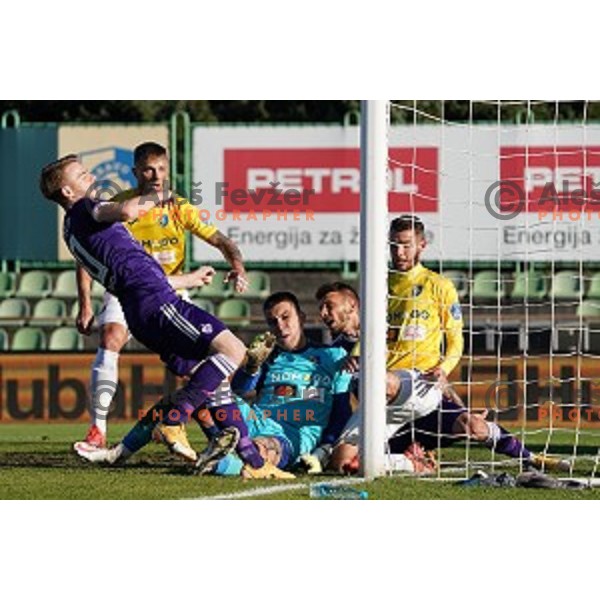 Rudi Pozeg Vancas in action during Prva Liga Telekom Slovenije 2020-2021 football match between Bravo and Maribor in Ljubljana, Slovenia on November 21, 2020