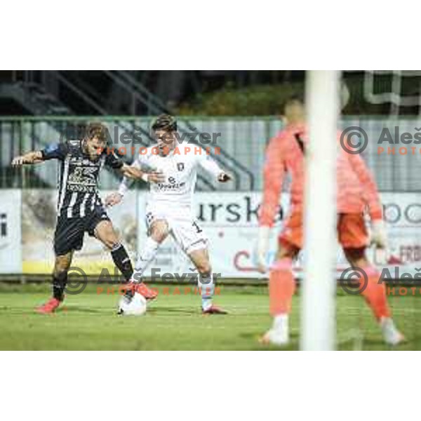 in action during Prva liga Telekom Slovenije football match between Mura and Olimpija in Fazanerija, Murska Sobota, Slovenia on November 21, 2020