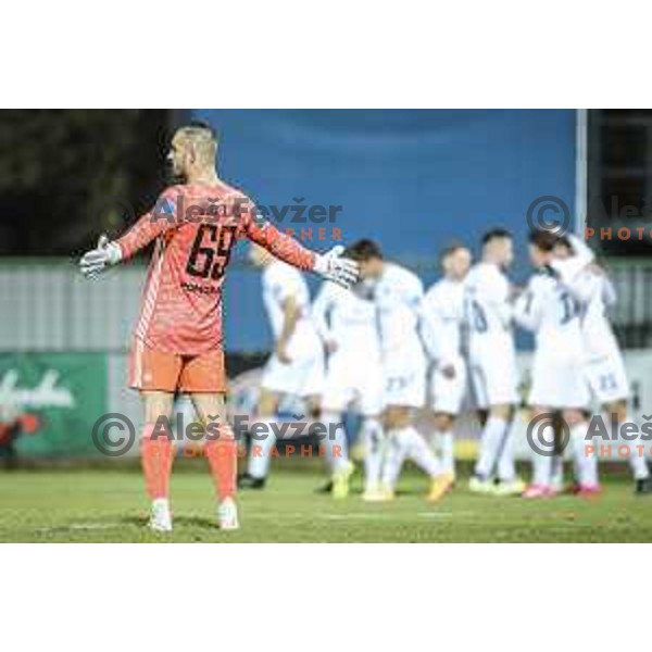 Matko Obradovic in action during Prva liga Telekom Slovenije football match between Mura and Olimpija in Fazanerija, Murska Sobota, Slovenia on November 21, 2020