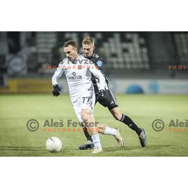 Dorde Ivanovic in action during Prva liga Telekom Slovenije football match between Mura and Olimpija in Fazanerija, Murska Sobota, Slovenia on November 21, 2020