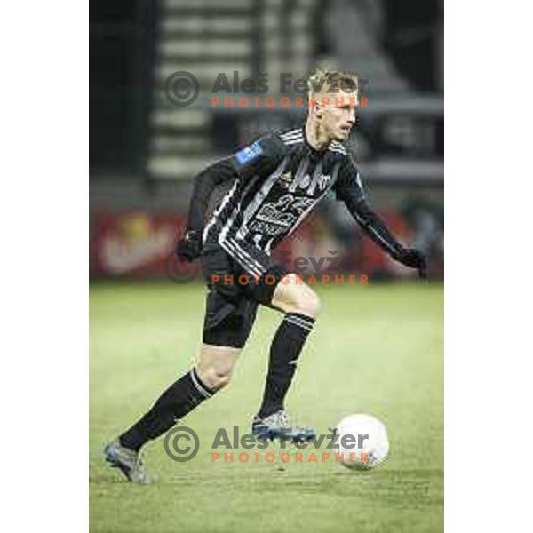 Zan Karnicnik in action during Prva liga Telekom Slovenije football match between Mura and Olimpija in Fazanerija, Murska Sobota, Slovenia on November 21, 2020