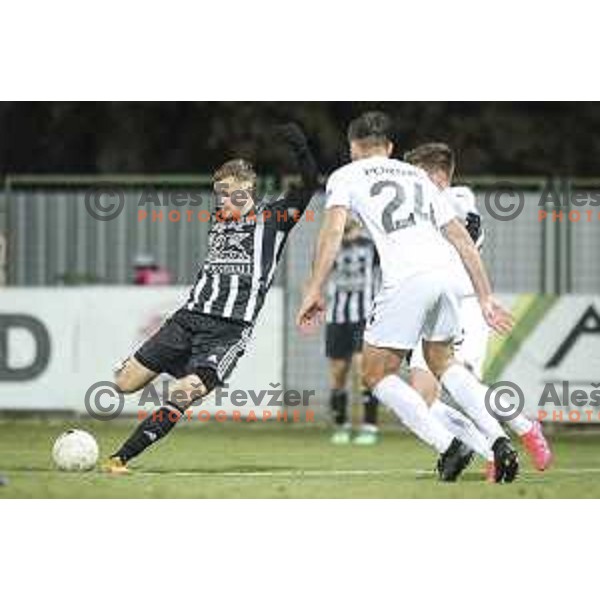 in action during Prva liga Telekom Slovenije football match between Mura and Olimpija in Fazanerija, Murska Sobota, Slovenia on November 21, 2020