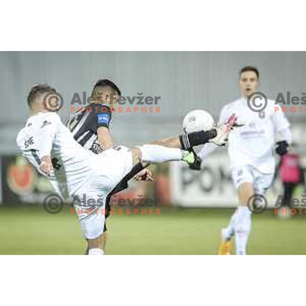 in action during Prva liga Telekom Slovenije football match between Mura and Olimpija in Fazanerija, Murska Sobota, Slovenia on November 21, 2020