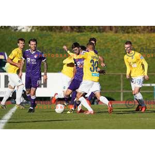 Rok Kronaveter of Maribor in action during Prva Liga Telekom Slovenije 2020-2021 football match between Bravo and Maribor in Ljubljana, Slovenia on November 21, 2020