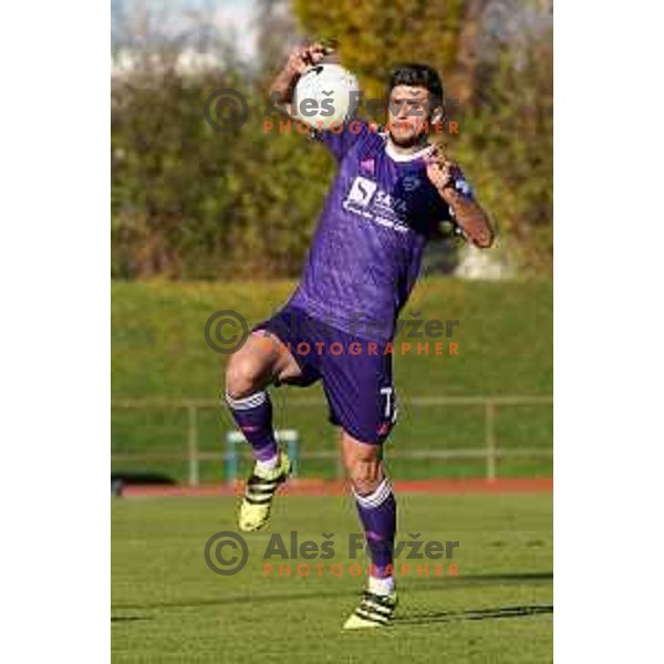 Rok Kronaveter of Maribor in action during Prva Liga Telekom Slovenije 2020-2021 football match between Bravo and Maribor in Ljubljana, Slovenia on November 21, 2020
