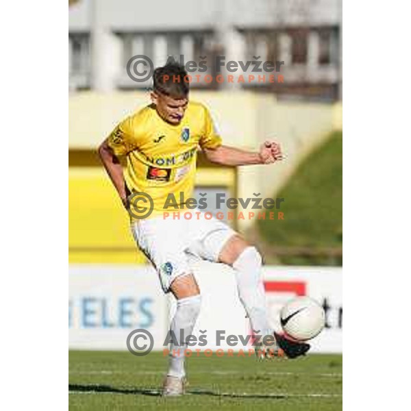 Nino Zugelj in action during Prva Liga Telekom Slovenije 2020-2021 football match between Bravo and Maribor in Ljubljana, Slovenia on November 21, 2020