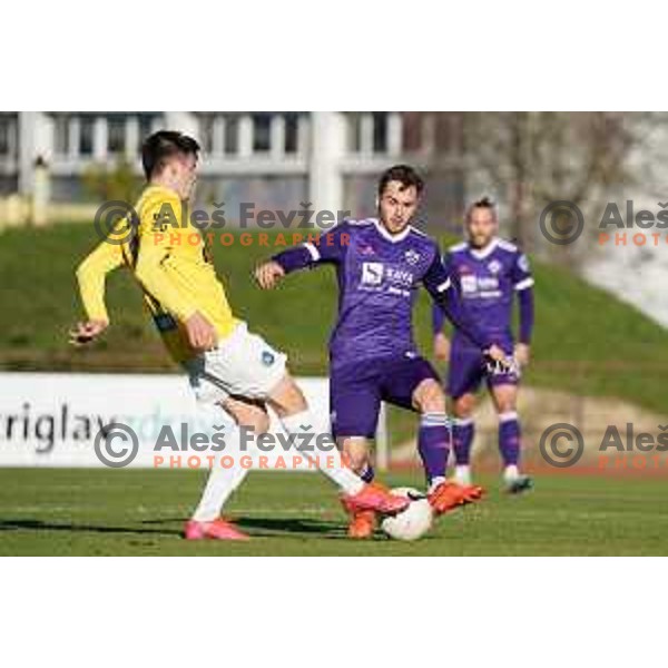 Jan Repas of Maribor in action during Prva Liga Telekom Slovenije 2020-2021 football match between Bravo and Maribor in Ljubljana, Slovenia on November 21, 2020