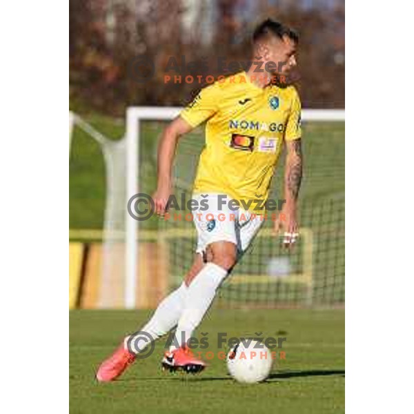 David Brekalo in action during Prva Liga Telekom Slovenije 2020-2021 football match between Bravo and Maribor in Ljubljana, Slovenia on November 21, 2020