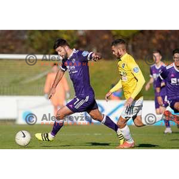 Rok Kronaveter of Maribor in action during Prva Liga Telekom Slovenije 2020-2021 football match between Bravo and Maribor in Ljubljana, Slovenia on November 21, 2020