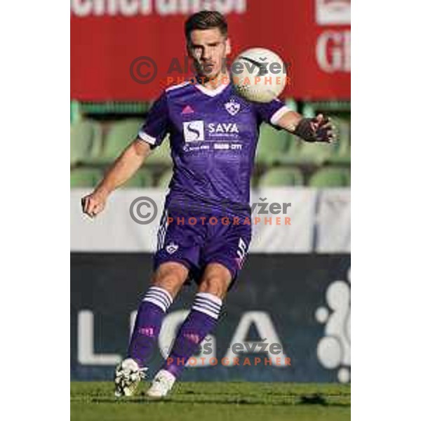 Blaz Vrhovec of Maribor in action during Prva Liga Telekom Slovenije 2020-2021 football match between Bravo and Maribor in Ljubljana, Slovenia on November 21, 2020