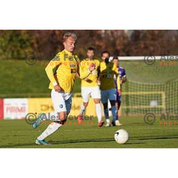 Sandi Ogrinec of Bravo in action during Prva Liga Telekom Slovenije 2020-2021 football match between Bravo and Maribor in Ljubljana, Slovenia on November 21, 2020