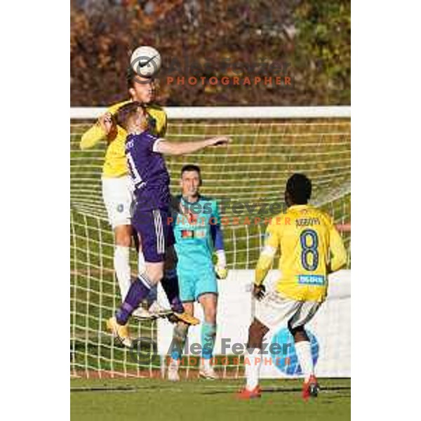 Vanja Drkusic and Rudi Pozeg Vancas of Maribor in action during Prva Liga Telekom Slovenije 2020-2021 football match between Bravo and Maribor in Ljubljana, Slovenia on November 21, 2020