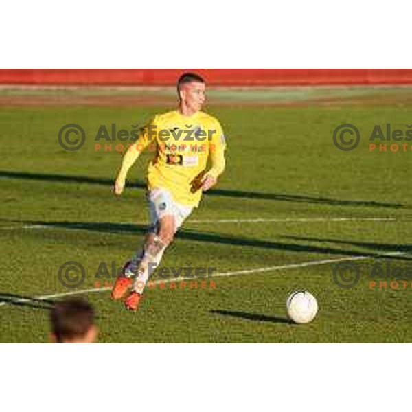 Rok Maher in action during Prva Liga Telekom Slovenije 2020-2021 football match between Bravo and Maribor in Ljubljana, Slovenia on November 21, 2020