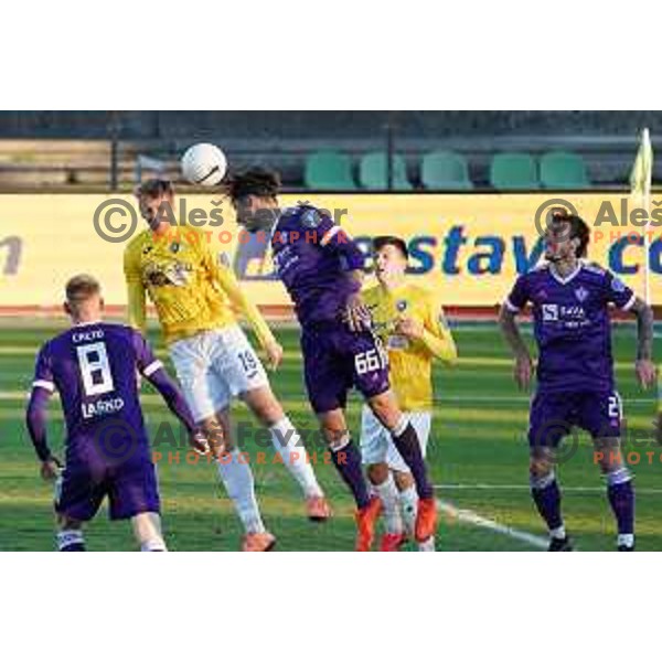 Ilija Martinovic of Maribor in action during Prva Liga Telekom Slovenije 2020-2021 football match between Bravo and Maribor in Ljubljana, Slovenia on November 21, 2020