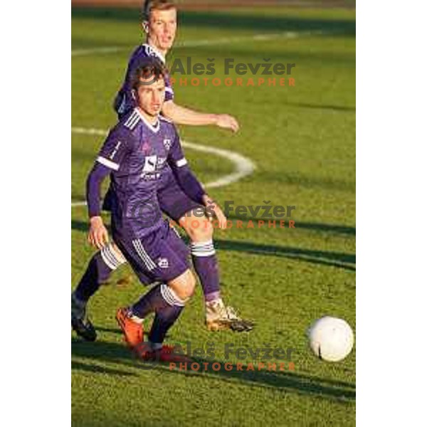 Jan Repas of Maribor in action during Prva Liga Telekom Slovenije 2020-2021 football match between Bravo and Maribor in Ljubljana, Slovenia on November 21, 2020