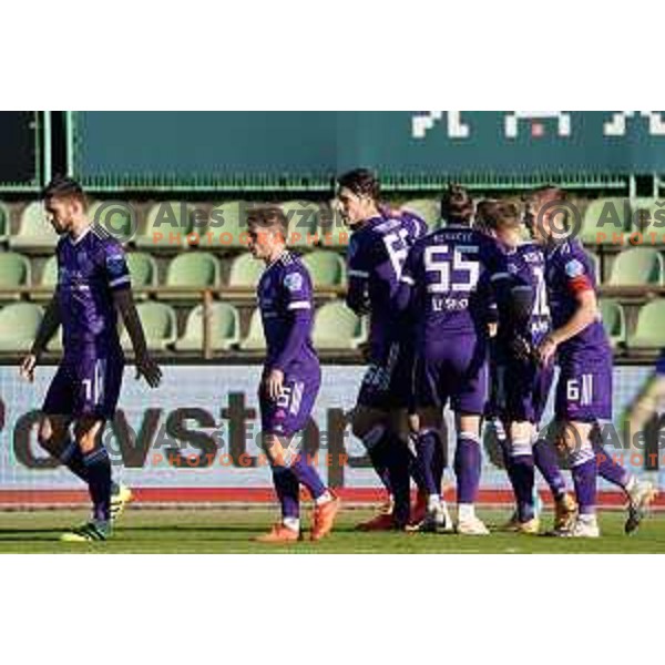 of Maribor in action during Prva Liga Telekom Slovenije 2020-2021 football match between Bravo and Maribor in Ljubljana, Slovenia on November 21, 2020