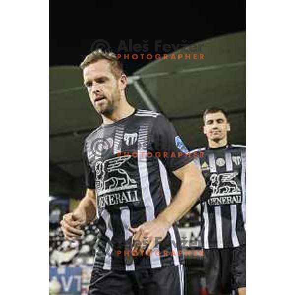 Jure Travner in action during Prva liga Telekom Slovenije football match between Mura and Olimpija in Fazanerija, Murska Sobota, Slovenia on November 21, 2020