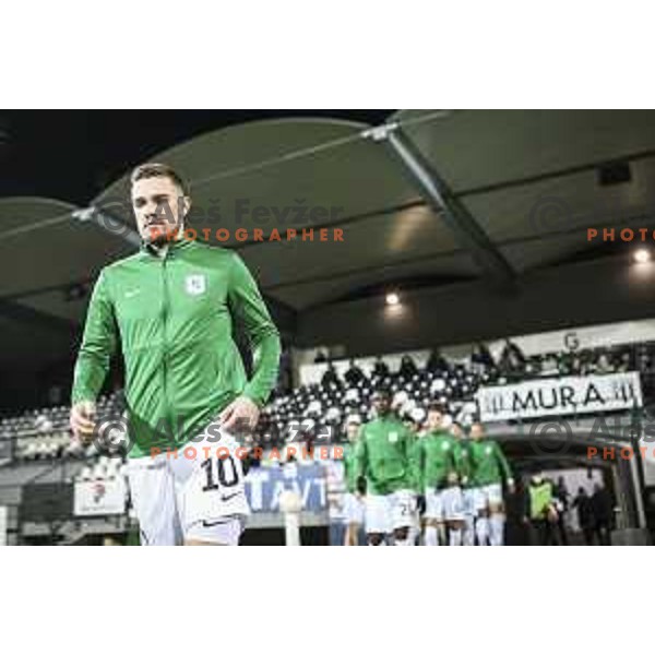 Timi Max Elsnik in action during Prva liga Telekom Slovenije football match between Mura and Olimpija in Fazanerija, Murska Sobota, Slovenia on November 21, 2020