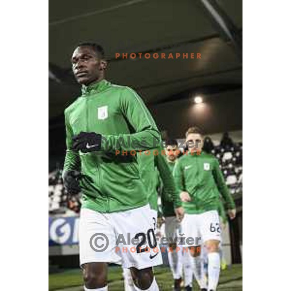 Eric Boakye in action during Prva liga Telekom Slovenije football match between Mura and Olimpija in Fazanerija, Murska Sobota, Slovenia on November 21, 2020