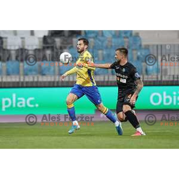 Maks Barisic and David Brekalo in action during Prva Liga Telekom Slovenije 2020-2021 football match between Koper and Bravo at Bonifika, Koper on November 24, 2020