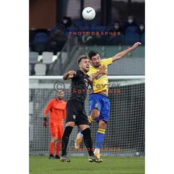 Ivan Borna Jelic Balta and Mustafa Nukic in action during Prva Liga Telekom Slovenije 2020-2021 football match between Koper and Bravo at Bonifika, Koper on November 24, 2020