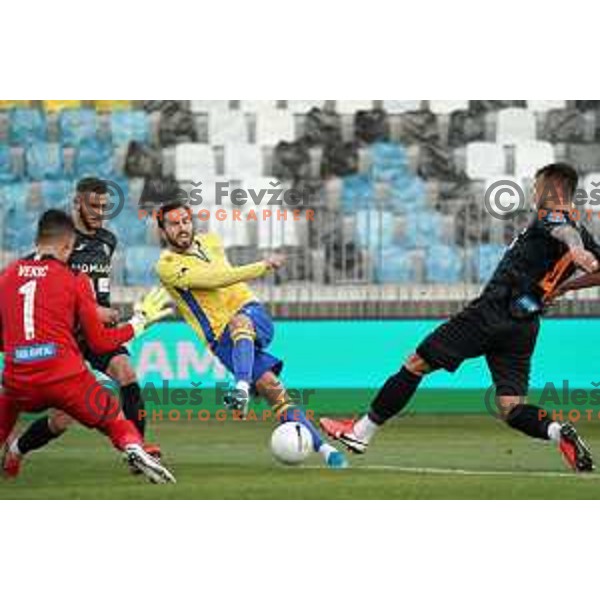 Maks Barisic and David Brekalo in action during Prva Liga Telekom Slovenije 2020-2021 football match between Koper and Bravo at Bonifika, Koper on November 24, 2020