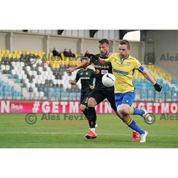 David Brekalo and Dare Vrsic in action during Prva Liga Telekom Slovenije 2020-2021 football match between Koper and Bravo at Bonifika, Koper on November 24, 2020