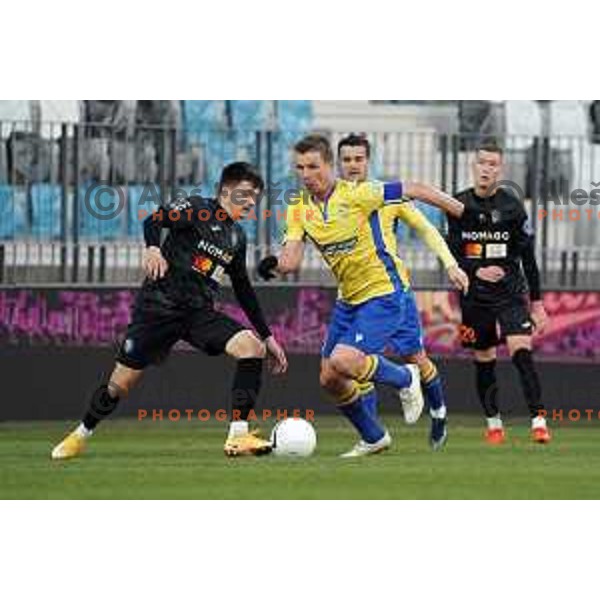 Dare Vrsic in action during Prva Liga Telekom Slovenije 2020-2021 football match between Koper and Bravo at Bonifika, Koper on November 24, 2020