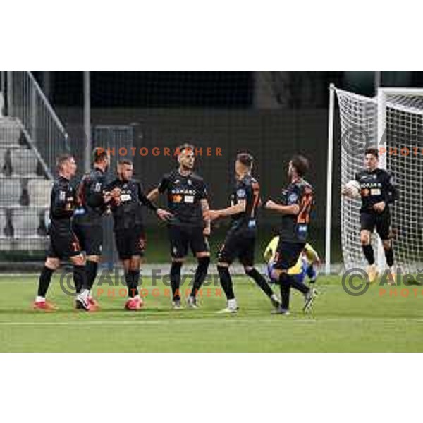 Rok Maher, Almin Kurtovic, Mustafa Nukic, Nino Zugelj and Luka zinko celebrate goal during Prva Liga Telekom Slovenije 2020-2021 football match between Koper and Bravo at Bonifika, Koper on November 24, 2020
