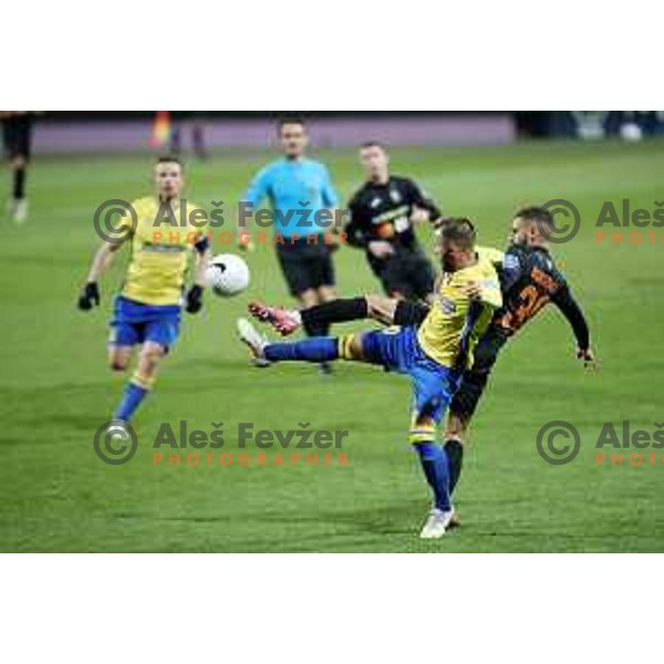 Stefan Stevanovic and Almin Kurtovic in action during Prva Liga Telekom Slovenije 2020-2021 football match between Koper and Bravo at Bonifika, Koper on November 24, 2020