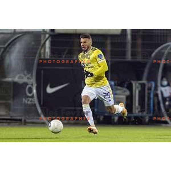 Jan Mlakar in action during Prva Liga Telekom Slovenije 2020-2021 football match between Celje and Maribor in Celje, Slovenia on November 25, 2020